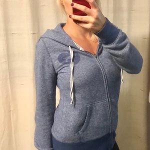 Pink Victoria Secret sweatshirt. Size Medium. Blue